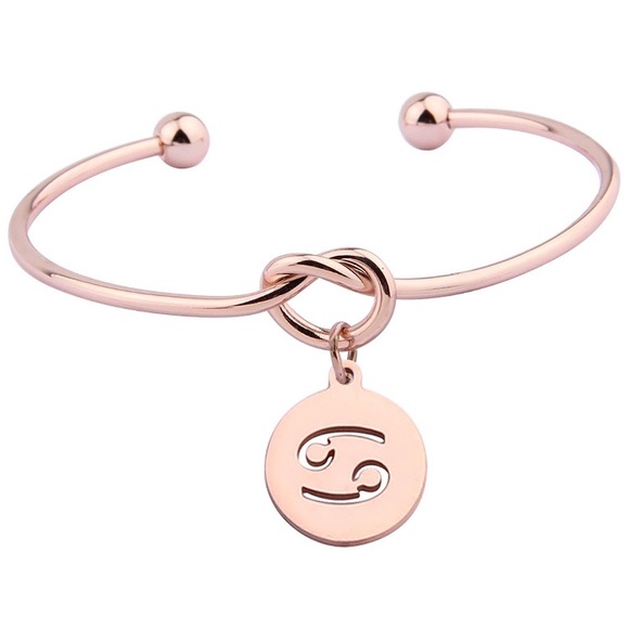 ROSE GOLD CANCER ♋️ ZODIAC LOVE CUFF BRACELET *NWT - Picture 2 of 5